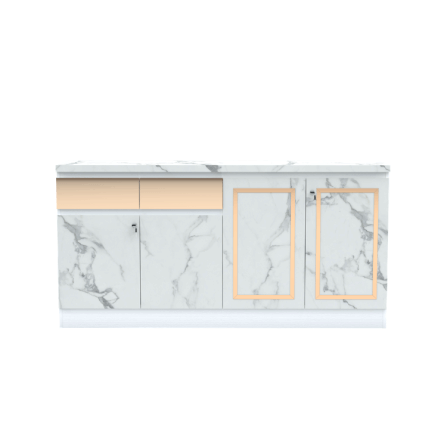 ตู้เตี้ย WISDOM DESIGN FURNITURE รุ่น GCS-161 160 ซม. สีขาว/ซอฟท์มาร์เบิ้ล_2